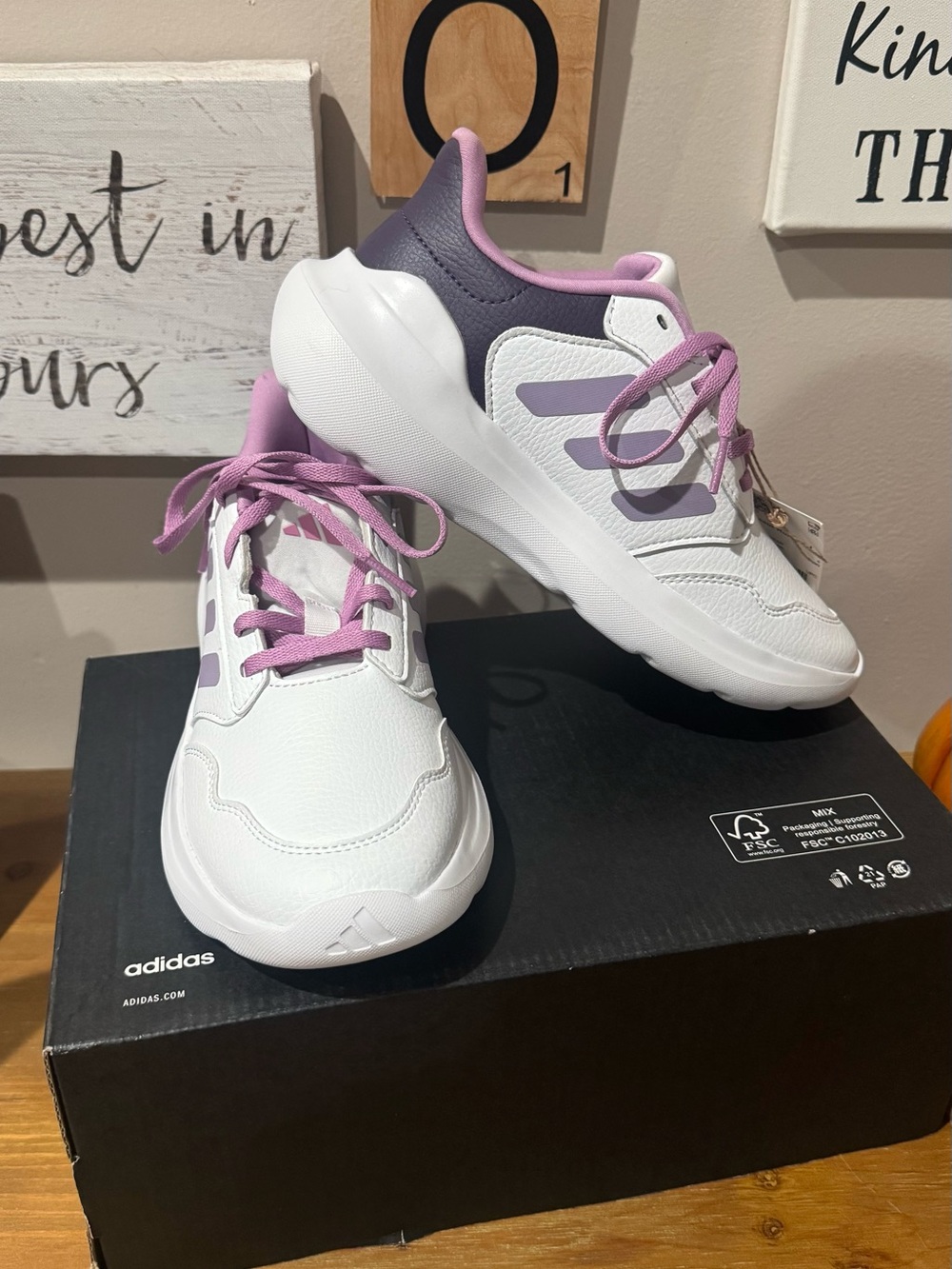NWT adidas White & Lavender Women's Casual Sneakers